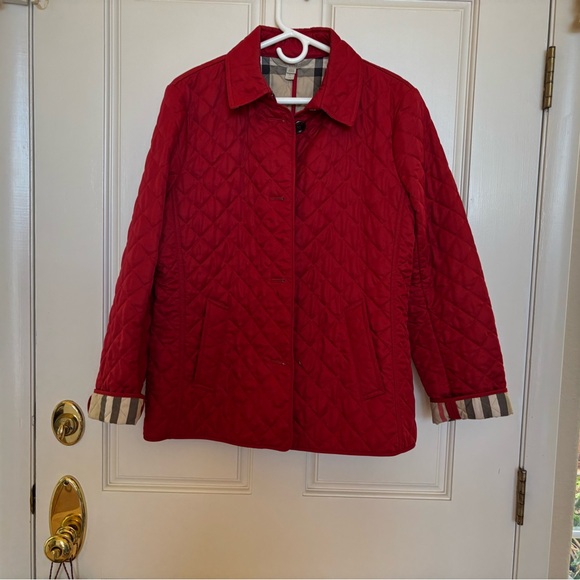 Burberry Quilted Red Jacket - Picture 1 of 4